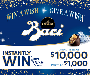  Enter BaciWinaWishGiveaWish.ca Pins for $10,000 Cash Prizes