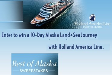 Holland America Line Alaska Contests for Canada & US 2019 Best Of Alaska Sweepstakes, www.halalaska.com