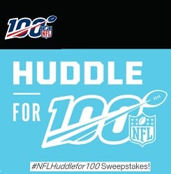 NFL.com Huddle for 100 ,#NFLHuddlefor100 Sweepstakes